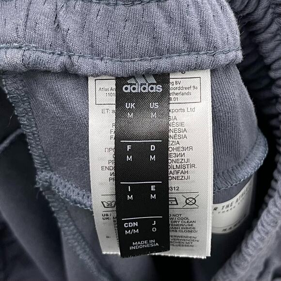 Adidas Pants Mens Medium Gray Team Squad Climalite Gray Sweatpants Zippered - Picture 3 of 16